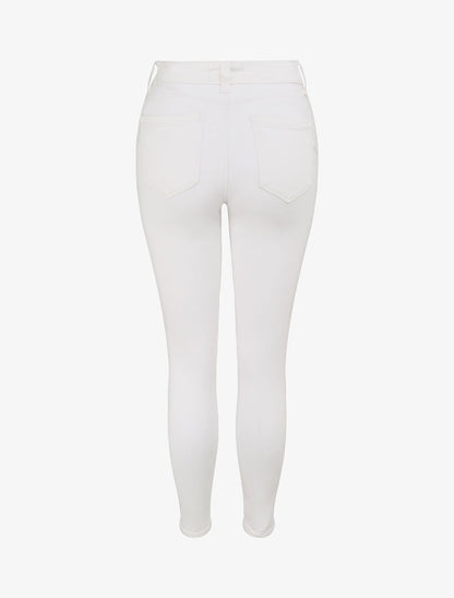 Jean skinny push up à coutures apparentes - Crème - 2