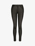 Pantalon slim en simili - Noir - 1