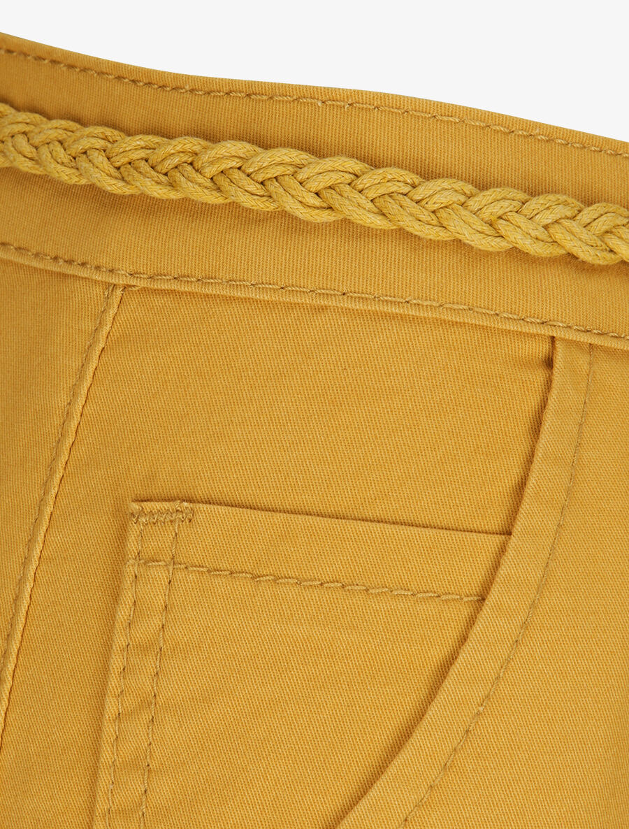 Pantalon 7/8 à revers - Jaune moutarde - 3
