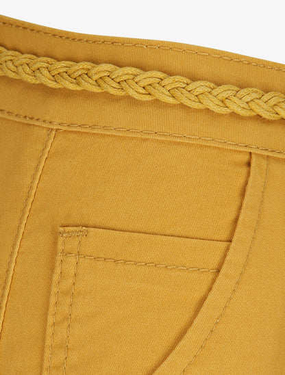 Pantalon 7/8 à revers - Jaune moutarde - 3