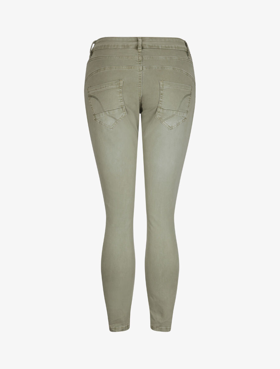Jean slim effet froissé - Kaki - 2