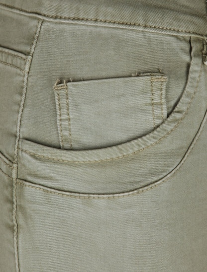 Jean slim effet froissé - Kaki - 3