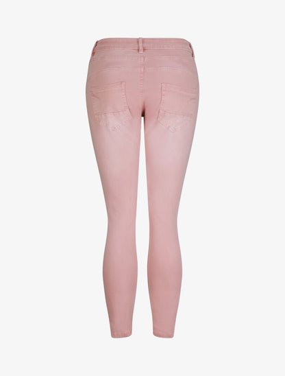 Jean slim effet froissé - Rose - 2