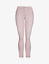 Jean réversible slim taille haute effet froissé imprimé fleuri - Rose pâle - 6