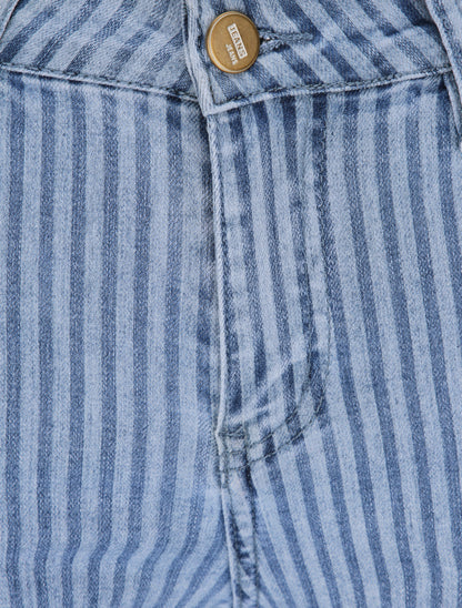 Jean slim à rayures - Bleu denim - 3