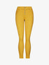 Jean boyfriend taille haute uni effet froissé - Moutarde - 1