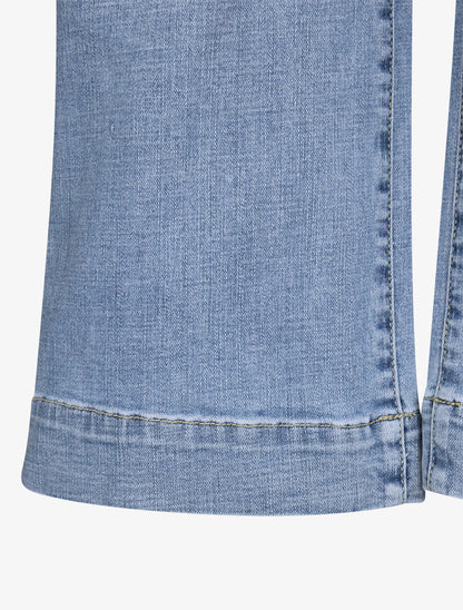 Jean large délavé taille haute - Bleu clair - 3