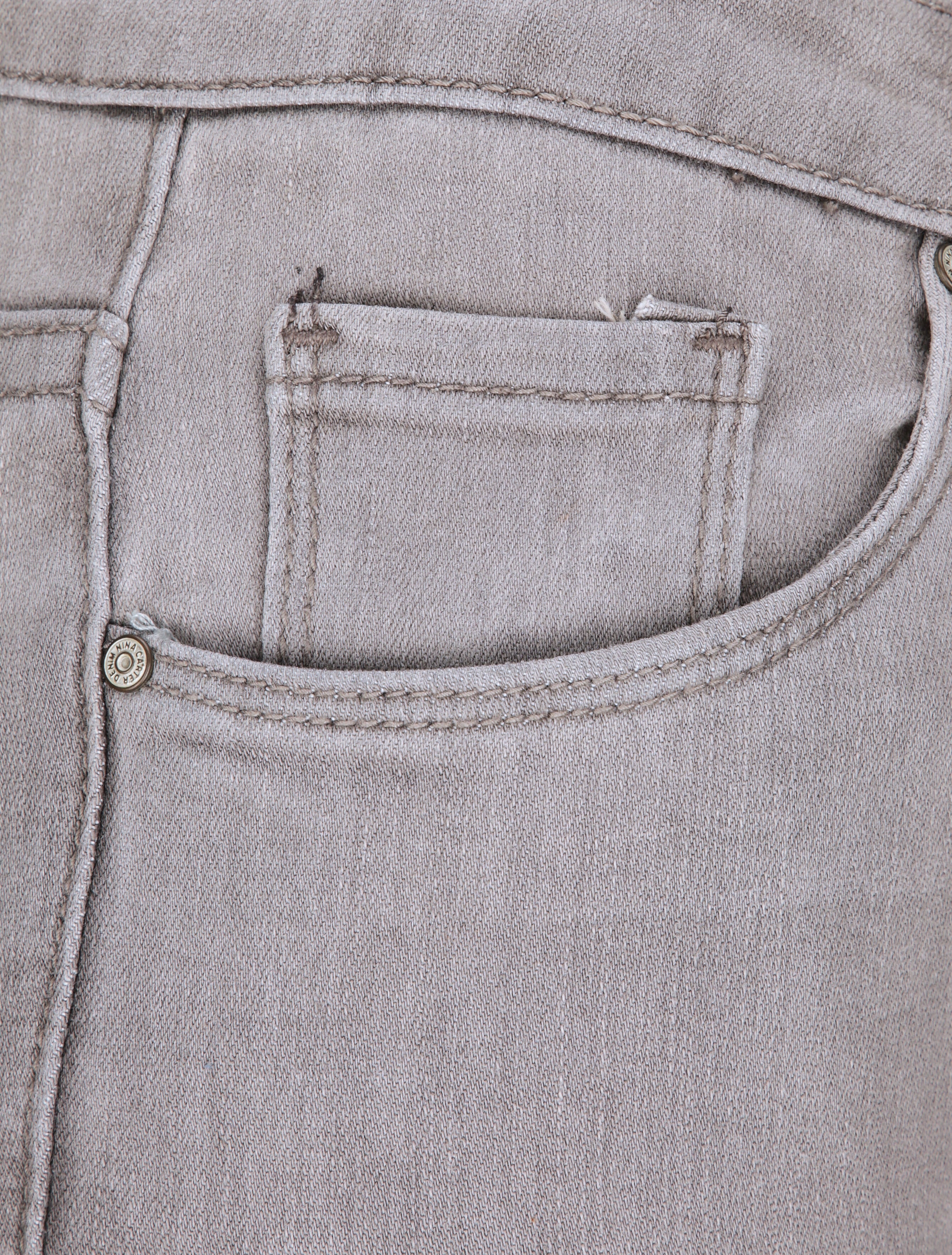 Jean flare uni taille haute - Gris clair - 3