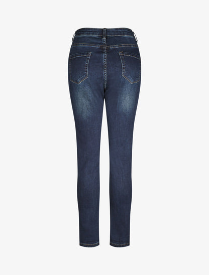 Jean grande taille slim à taille haute - Denim foncé - 2