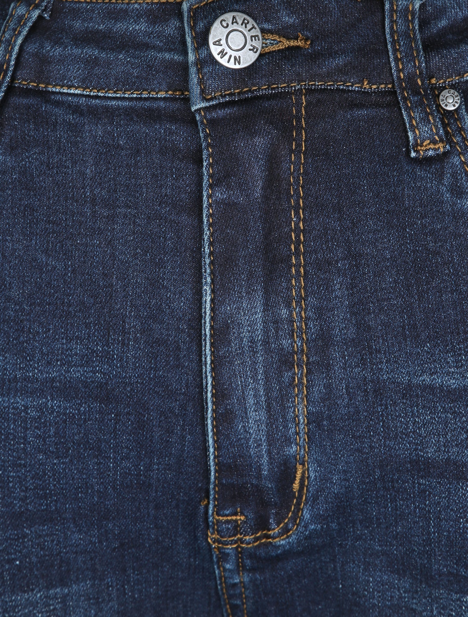 Jean grande taille slim à taille haute - Denim foncé - 3