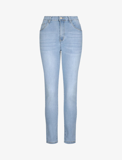 Jean grande taille slim à taille haute - Bleu clair - 4
