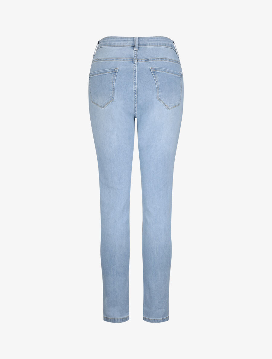 Jean grande taille slim à taille haute - Bleu clair - 2