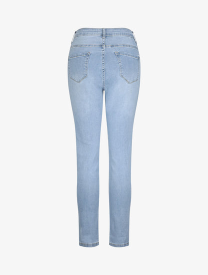Jean grande taille slim à taille haute - Bleu clair - 2