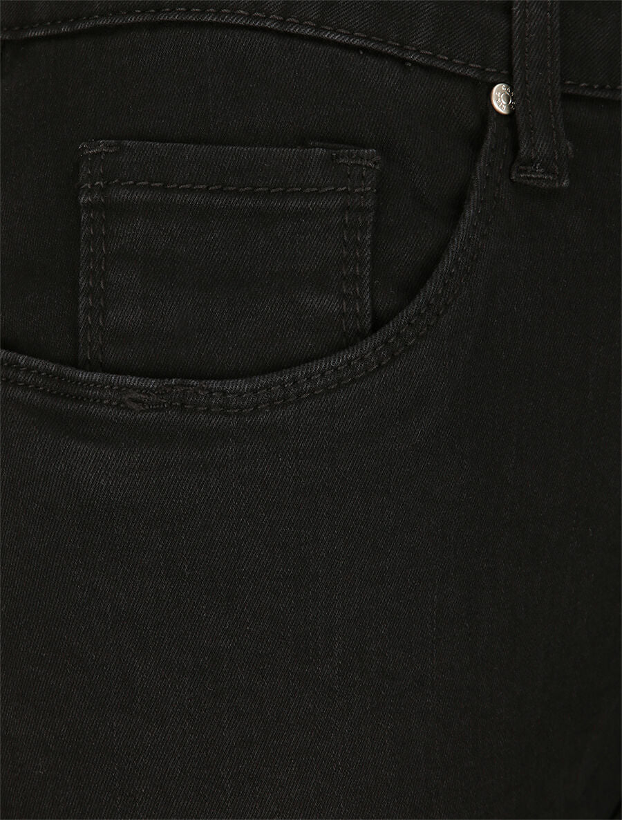 Jean grande taille flare à taille haute - Noir - 3