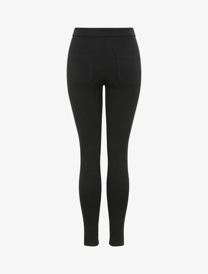 Pantalon stretch uni - Noir - 2