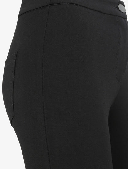 Pantalon stretch uni - Noir - 3