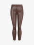 Legging uni en simili - Marron - 1