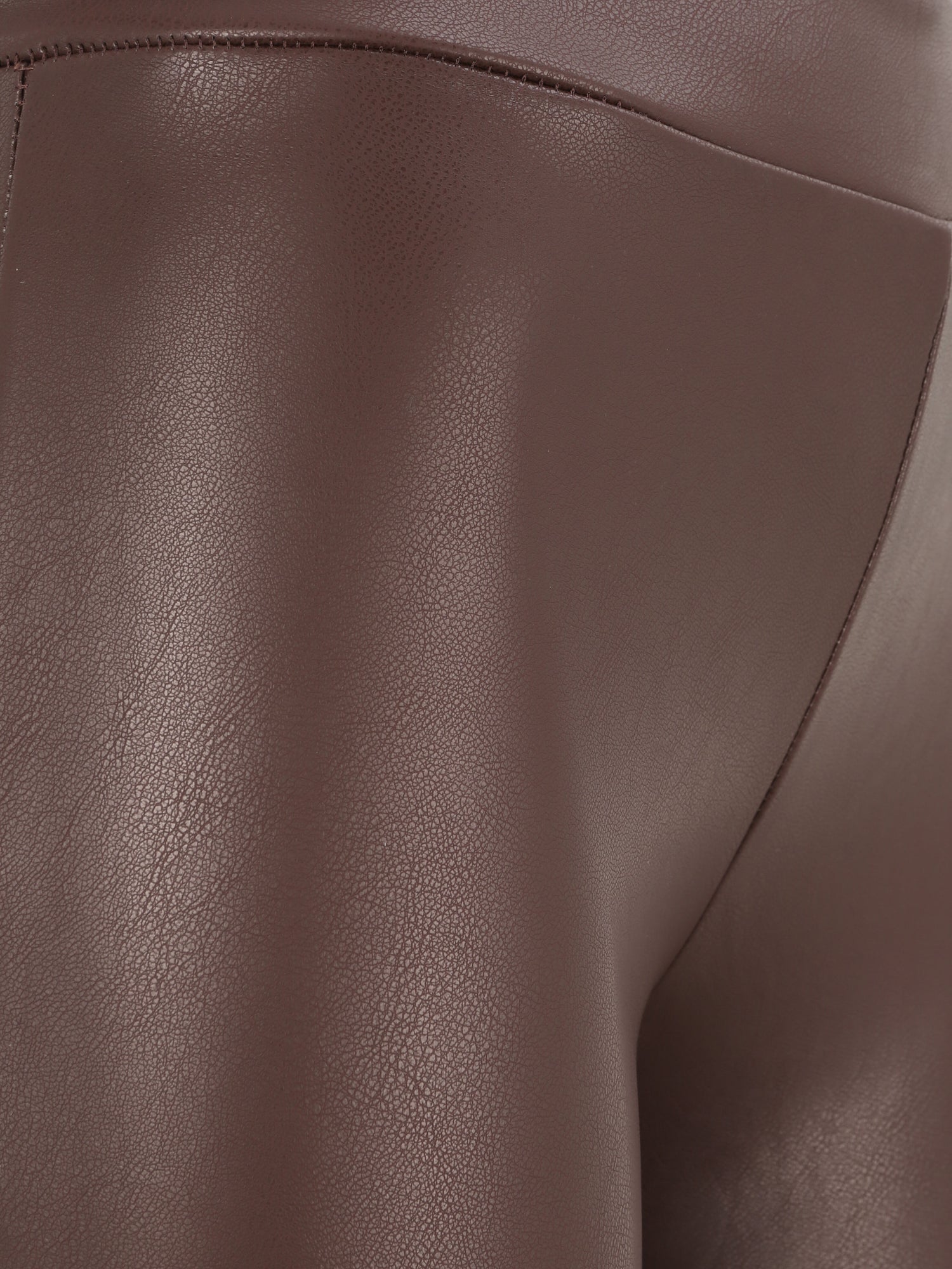 Legging uni en simili - Marron - 3