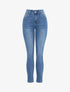 Jean slim taille haute - Bleu - 4