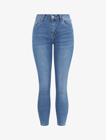 Jean skinny taille haute et stretch - Bleu - 1