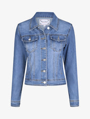 Chaqueta vaquera recta deslavada - Azul claro