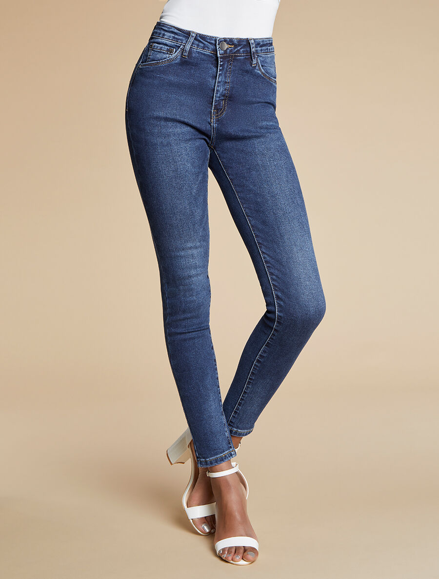 Jean skinny taille haute - Bleu denim - 1