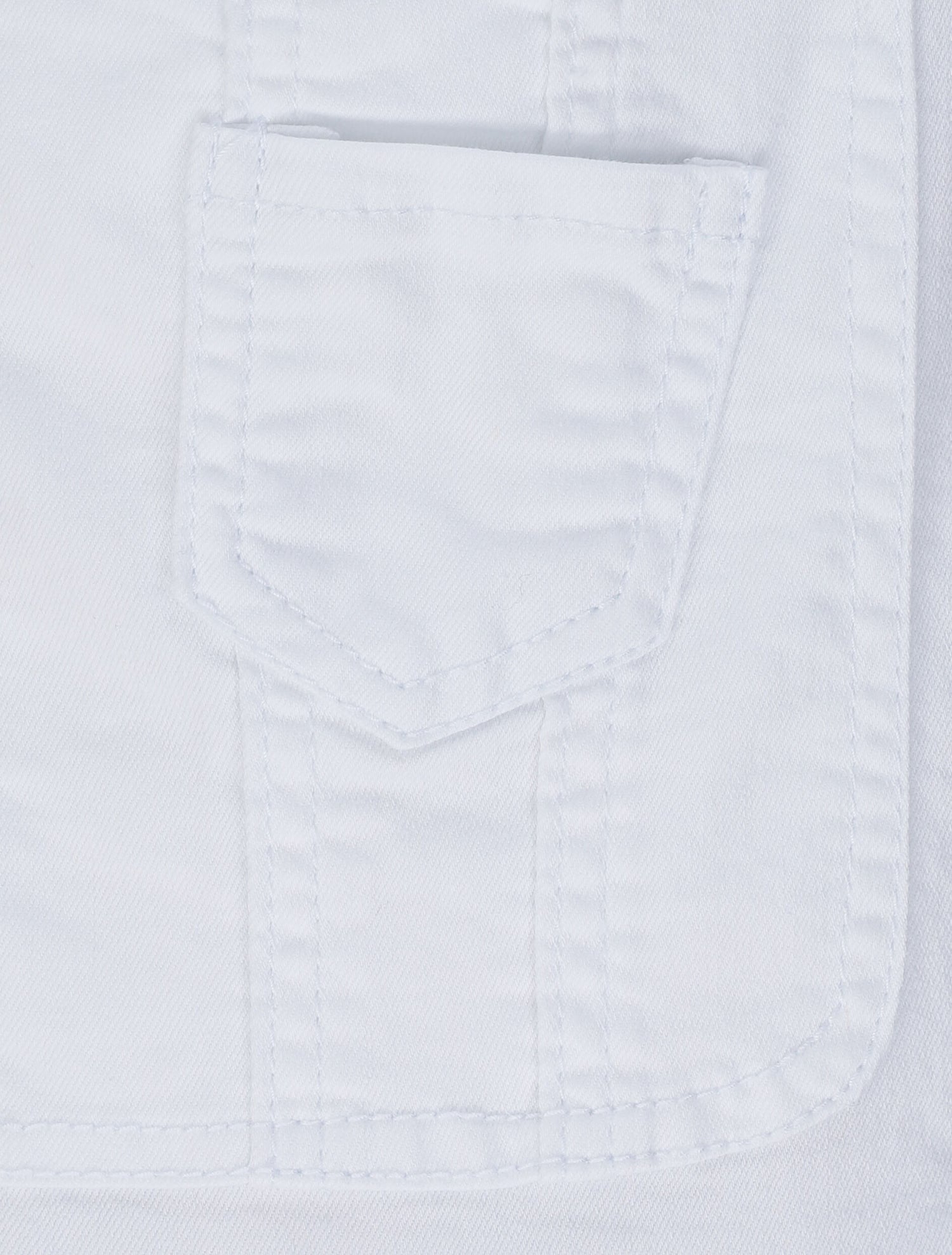 Salopette en jean skinny bords coupe franche - Blanc - 3