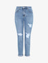Jean mom déchiré - Bleu - 1