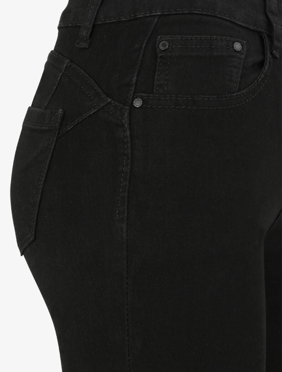 Jean skinny push up uni - Noir - 3