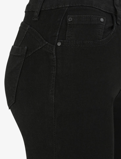 Jean skinny push up uni - Noir - 3