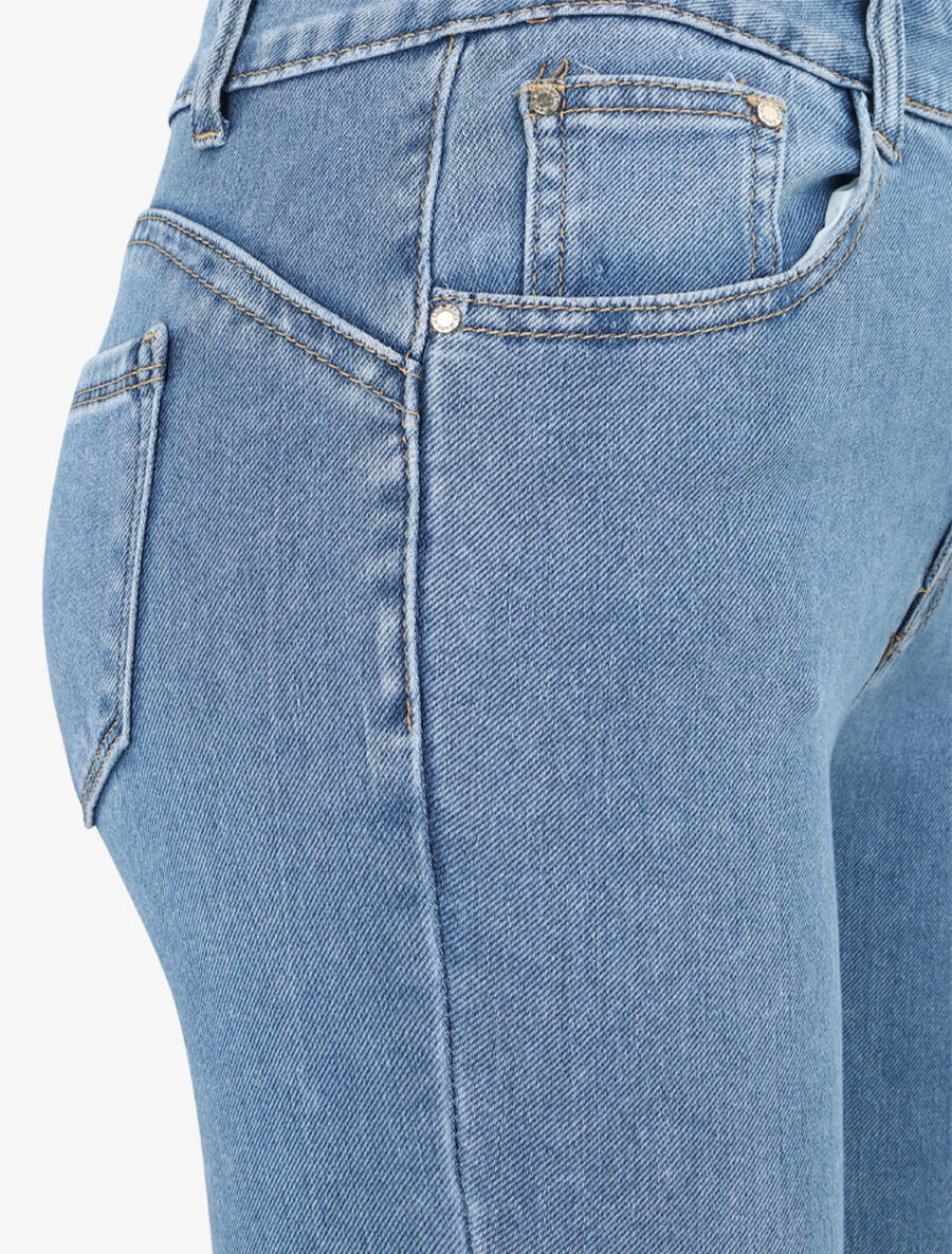 Jean skinny push up à taille standard - Bleu clair - 3