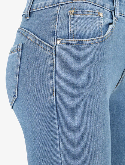 Jean skinny push up à taille standard - Bleu clair - 3