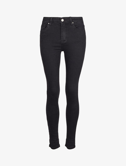 Jean skinny uni - Noir - 1