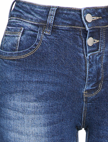 Jean skinny délavé taille standard - Denim foncé - 3