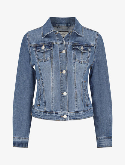 Veste en jean coupe droite - Bleu denim - 1