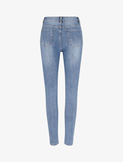 Jean skinny éraflé - Bleu clair - 2