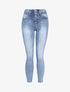 Jean skinny paperbag taille haute - Denim clair - 1