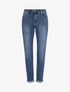 Jean boyfriend à revers - Bleu denim - 1