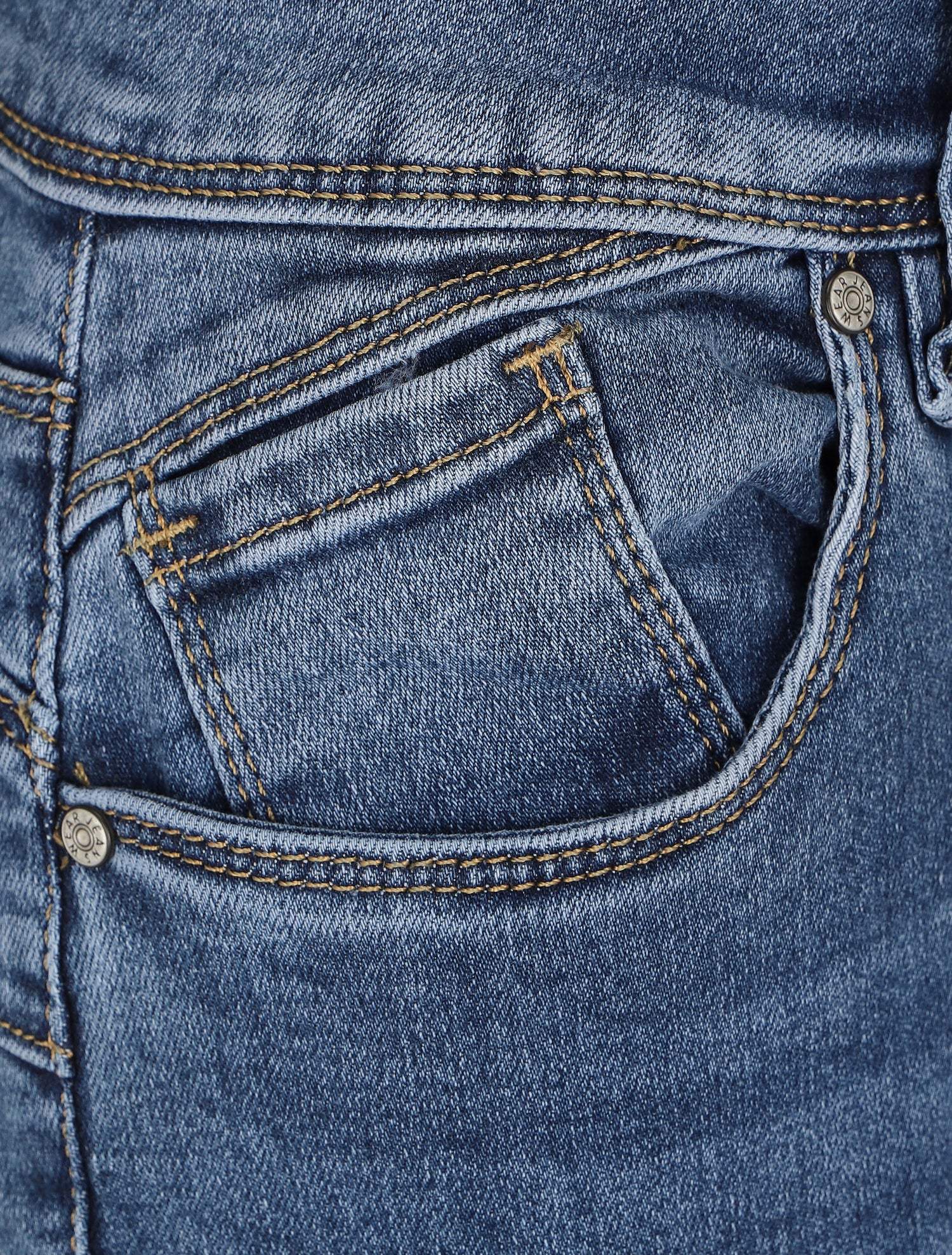 Jean boyfriend à revers - Bleu denim - 3