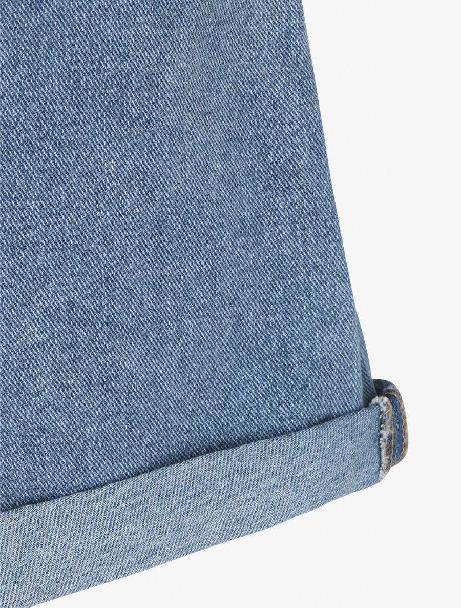 Short en jean à ourlets - Bleu clair - 4