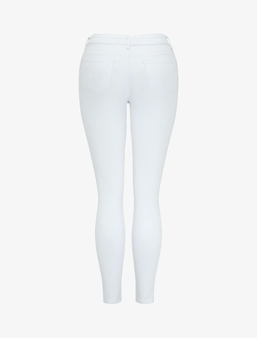 Jean slim uni push up - Blanc - 2