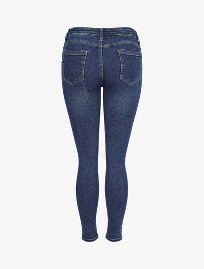 Jean slim à taille standard - Bleu denim - 2