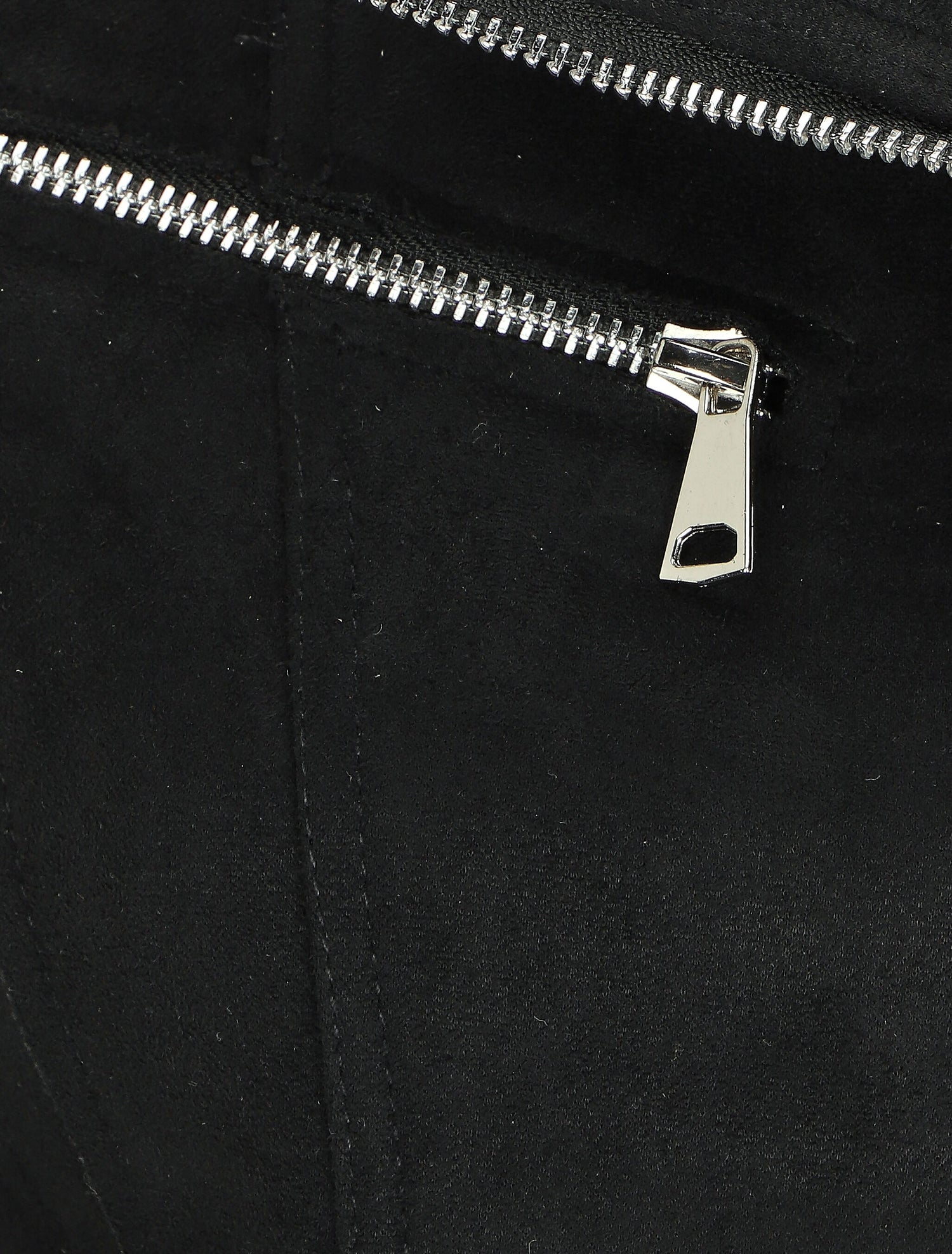 Veste style perfecto effet daim - Noir - 3