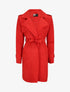 Trench mi-long en suédine - Rouge - 1