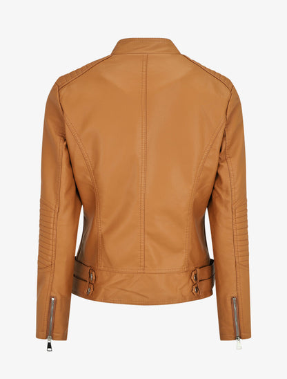 Perfecto en simili à col montant - Camel - 2