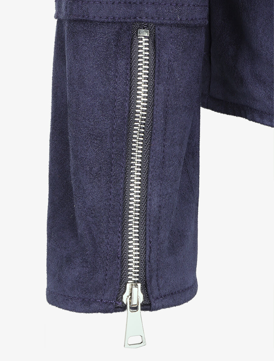 Perfecto en suédine grande taille - Marine - 3