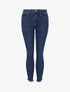 Jean skinny push up bords coupe franche - Bleu denim - 1