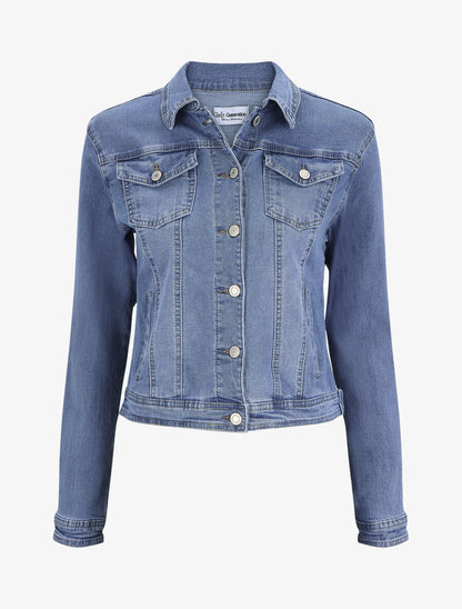Veste en jean droite - Bleu denim - 4