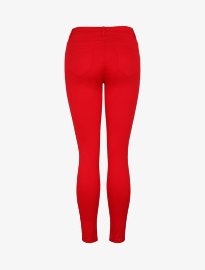 Jean skinny uni stretch - Rouge - 2