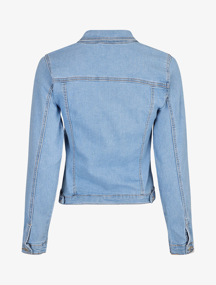 Veste en jean coupe droite - Bleu clair - 2